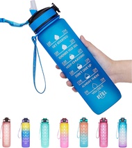 32 OZ 1000ML Water Bottle Leakproof BPA & Toxic Free Motivational Water Bottle with Times to Drink a