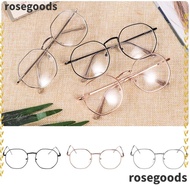 ROSEGOODS1 Myopia Glasses Women Men Metal Polygon Vision Care