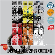 Fork sticker, shock sticker, mtb rockshox cutting