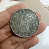 koin perak 2 1/2 gulden 1929 wilhelmina