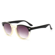 JN IMPRESSION New Fashion Gradient Gray Piece Presbyopia Glasses Female Round Frame Reading Glasses 