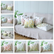 Reed Flower Embroidery 45x45cm Pillow case, Nordic Fresh Plant Flower Embroidery 45x45cm Cushion Cov