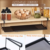 【Beverly】-Extendable Steel Under Cabinet Organizer Shelf Under Desk Storage Rack Multipurpose Kitche