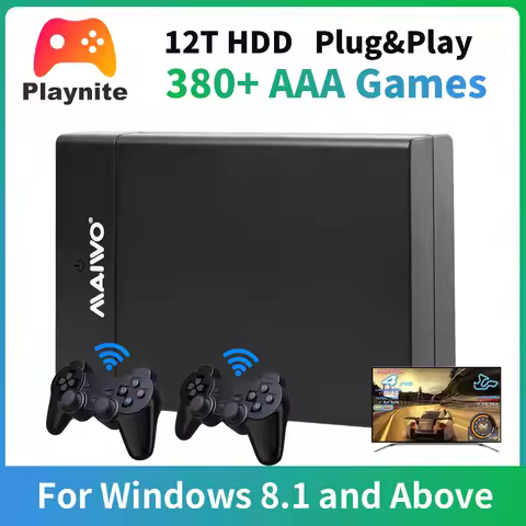 PN12T Gaming Hard Drive With 390+AAA/PC Game Console Built in PC Games Playnite System Game HDD For 