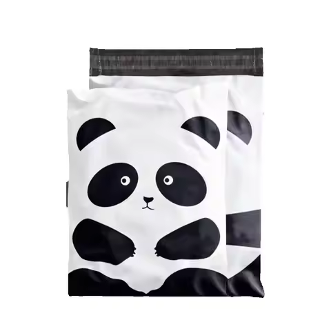 20pcs 25x33cm Poly Shipping Bags Cute Cartoon Mailing Bags Puppy Panda Poly Postal Courier PE Plasti