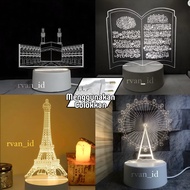 Acrylic 3D Lamp - Islamic Acrylic 3D LED - 3D Bedroom Lamp - Room Decoration Lamp - Home