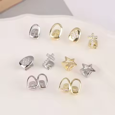 Single Tooth Dental Grillz Teeth Caps Punk Metal Grill Cap Cosplay Party Teeth Grillz Dental Fashion