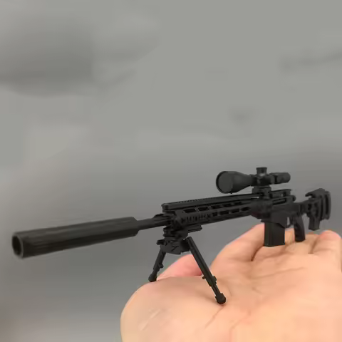 1/6 Scale Remington MSR Sniper Rifle Assembly Weapon Model Kit Soldier Accessories