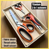[1 Set/ 3 in 1 box] Gunting Tailor/ Gunting Kain Jahit/Gunting Benang/ Tailoring Scissors/ Selvedge 