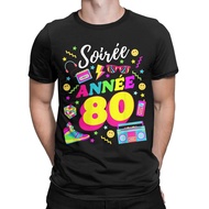 80s Party Birthday Party 80s Retro Style Printed T Shirt for Men Women Pure Cotton Tee Shirt Clothes