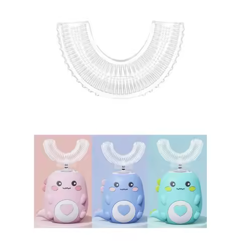 Replacement Toothbrush Heads for Children U-shaped Electric Toothbrush 360 Degrees Kids Silicone Too