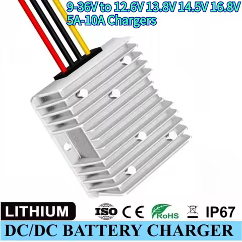 9-36V to 12.6V 13.8V 14.5V 16.8V 5A 8A 10A Chargers boost buck DC DC Charger Dual-battery System 12V