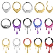 Stainless Steel 1 PC 16G/18G Nose Ring Lava Lobe Earring Nostril Nose Piercing Punk Septum Nose Ring