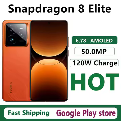 Original Realme GT 7 Pro Mobile Phone 120W Charge 50.0MP Camera Snapdragon 8 Elite 6.78" AMOLED IP69