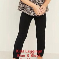 LEGGINGS BUDAK PEREMPUAN/ SELUAR KETAT BUDAK HITAM & BIRU 2-12thn/SELUAR TIGHT /GIRLS LEGGING BLACK 