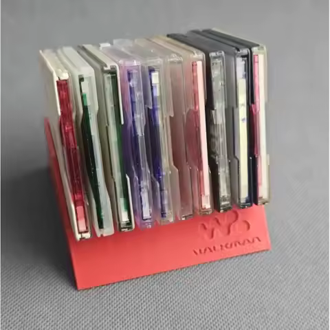 MiniDisc Desktop Storage Rack, MD Disc Organizer Holder/MiniDiscs, Space-Saving MD Media Rack (Not C