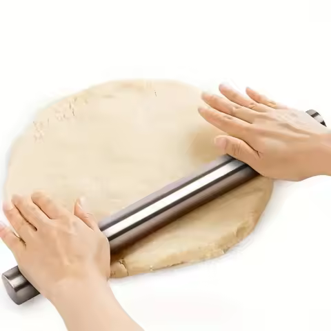 Hollow Stainless Steel Rolling Pin - Your Ultimate Baking Tool Stainless Steel Rolling Pin - Hollow 