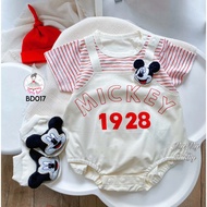 MyMy BaBy Newborn BaBy Clothes lovely mickey striped bodysuit for babies 0-3 Months 3-6 Months 6-9 M