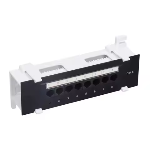 Patch Panel 8 Port Patch Panel for Cat. 6 Versatile Data Center