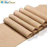 Jute Linen Vintage Natural Table Runner Burlap Hessian Home Party Decoration Photo Background Cloth