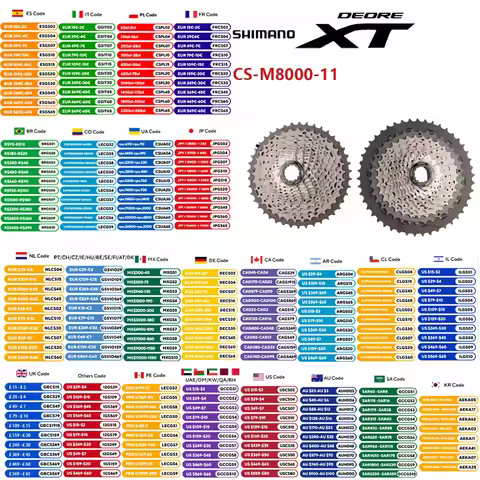 SHIMANO DEORE XT CS-M8000 11-46T 11-42T Cassette Bike Bicycle MTB Freewheel 11s For Mountain Bike Or