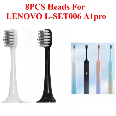 8PCS Replacement Heads For LENOVO L-SET006 A1pro Electric Toothbrush Original Toothbrush Head Access