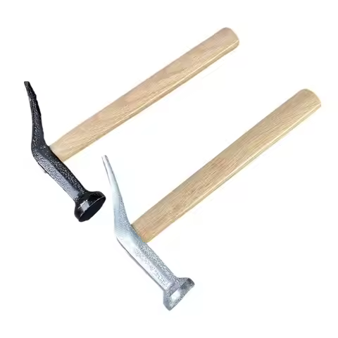 Handmade All-steel Repair Sole And Upper Shoe Hammer Leather Repair Percussion Tool Wooden Handle Wi