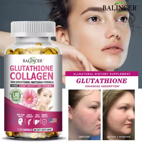 Glutathione Supplements - Collagen Booster Antioxidant Support Liver Detoxification Skin Whitening a