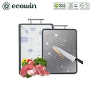 ecowin 23cm*38cm Double-Sided Stainless Steel and PP Chopping Board Anti-Bacterial Anti-Mold Cutting