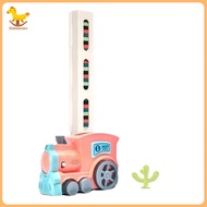 [Nosafhu] Children Domino Train Set 1 Set Kids Domino Train Toy with Light Music Automatic Building 