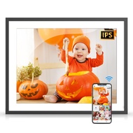 17-inch Smart Photo Frame Dual-WiFi Digital Photo Frame - 32GB Wall-Mounted Digital Photo Display,To