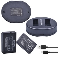 2Pcs 1800mAh LP-E12 LP E12 Camera Battery + USB Dual Charger for Canon EOS M M2 M50 M100 100D Kiss X