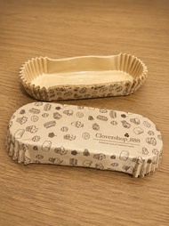 Paper Cup Roti 50pcs / Paper Cup Bulat dan Oval Panjang / Kertas Roti Amti Lengket