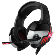 全城熱賣 - ONIKUMA K5遊戲耳機頭戴式有線電腦耳機有線（K5pro黑紅）