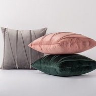 30x50/45x45/50x50 Velvet Stripe Cushion Cover with Zipper Square Sofa Throw Pillow Cover Cushion Cov