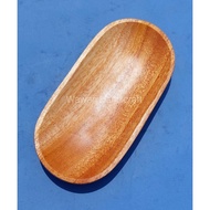 KAYU Wooden plate/ sushi plate/8x16cm Mahogany oval Serving Container/sushi plate
