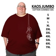 Jumbo Distro T-shirts for Men and Women Cool SizeBIG, 30s Combed Cotton, DTF Screen Printed Shoes, S