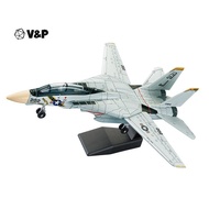 V&P 1:72 Scale F-14 Tomcat Fighter Jet Model - White &  ABS Plastic Aircraft With Detailed Design, 1