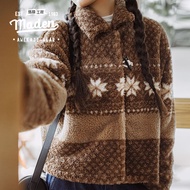 MADEN brand European and American style womens youth 2024 winter new item Barnfeng Fel Island cotton