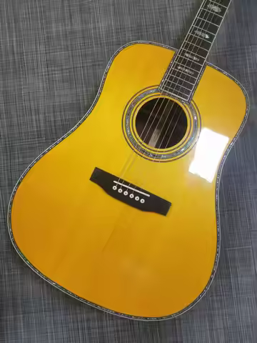 All solid wood, all solid 41 inch D45 series, yellow glossy acoustic acoustic guitar