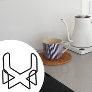 [lzdjlmy2ua] Coaster Storage Holder Metal Organizer Iron Coaster Holder Rack Mug Drinks Coasters She