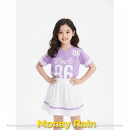 KATUN Mini Skirt and Jersey Set with Number Print, Cotton Material, Ages 0-6 Years baju budak peremp