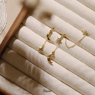 星辰之月耳骨夾耳環 夾式耳環 耳夾 星星耳環 月亮耳環 耳骨夾