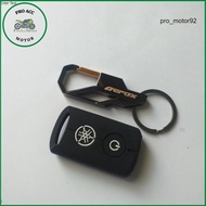 GANTUNGAN Yamaha aerox logo motorcycle key chain + smart key remote silicone cover