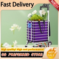 Shopping Trolley Push-Pull Trolley Foldable Stair Climbing 8 Wheel Cargo Trolley Shopping Trolley Ba