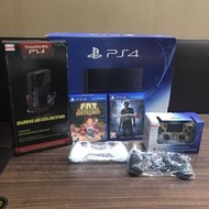 PS4 主機 CUH-1207A 500GB 黑色 500G 雙手把 直立架 果凍套 秘境探險4