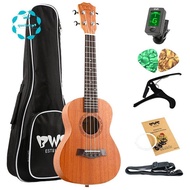 Bws Est&amp;1988 Concert Ukulele 23 Inch Sapele Wood Acoustic Cutaway Guitar Ukulele Hawaii 4 String Guita for Beginner