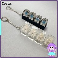 COATA Fidget Keychain, DIY Keyboard Keys Button Finger Keyboard Cap,  Relief Stress Keycap 4Keys Cli
