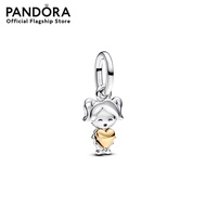 Pandora Gold Girl sterling silver and 14k gold-plated dangle