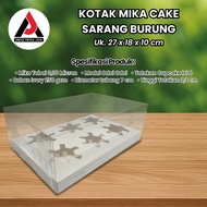 Mica Box Size 27 x 18 x 10 cm For Bird's Nest Cupcakes, contents 6